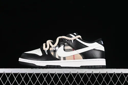 All categories Nk SB Dunk series Nk SB Dunk Low low-top sneakers Nk Dunk Low Fire Heart Scottish distressed panda beige SB deconstructed strap low-top casual sneakers DD1391-100